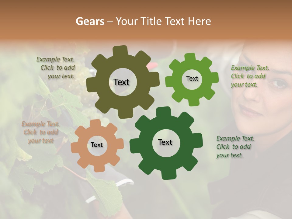 Cluster Crop Woman PowerPoint Template