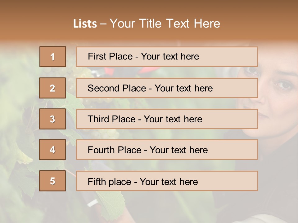 Cluster Crop Woman PowerPoint Template