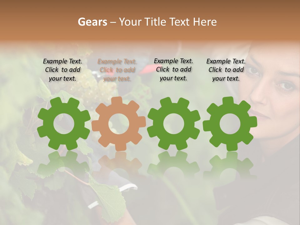 Cluster Crop Woman PowerPoint Template