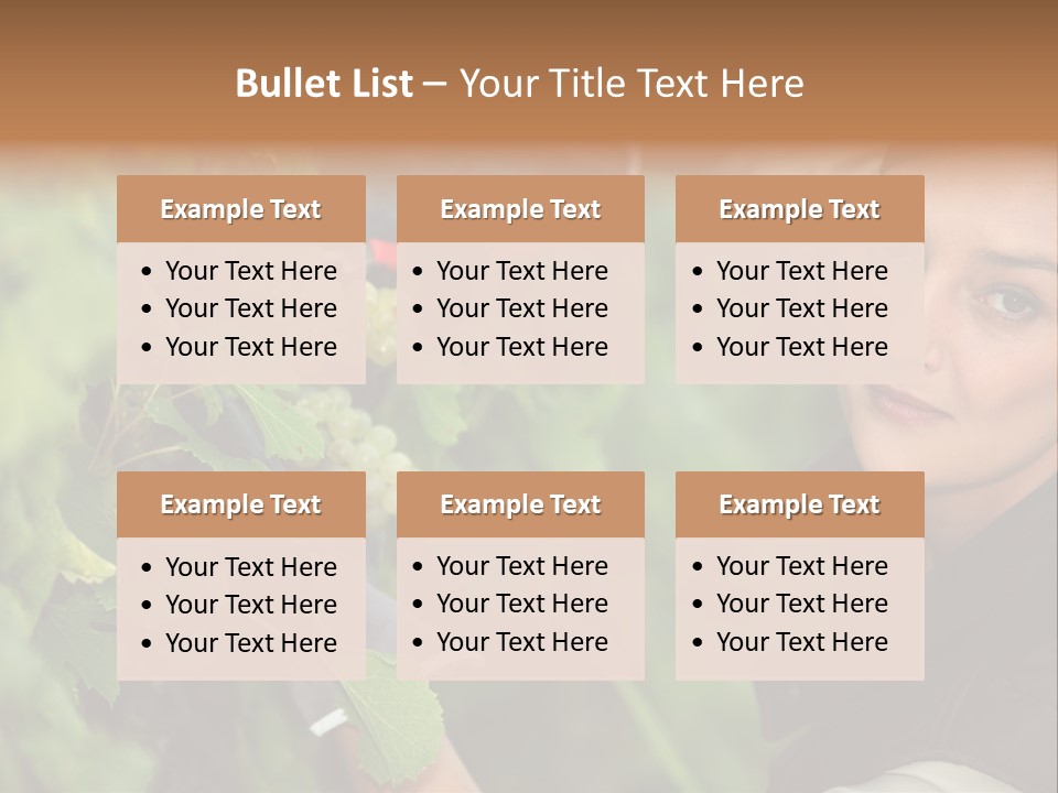 Cluster Crop Woman PowerPoint Template