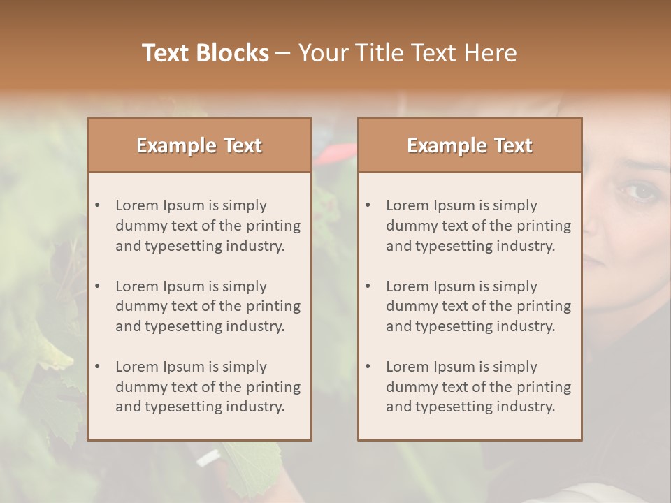 Cluster Crop Woman PowerPoint Template