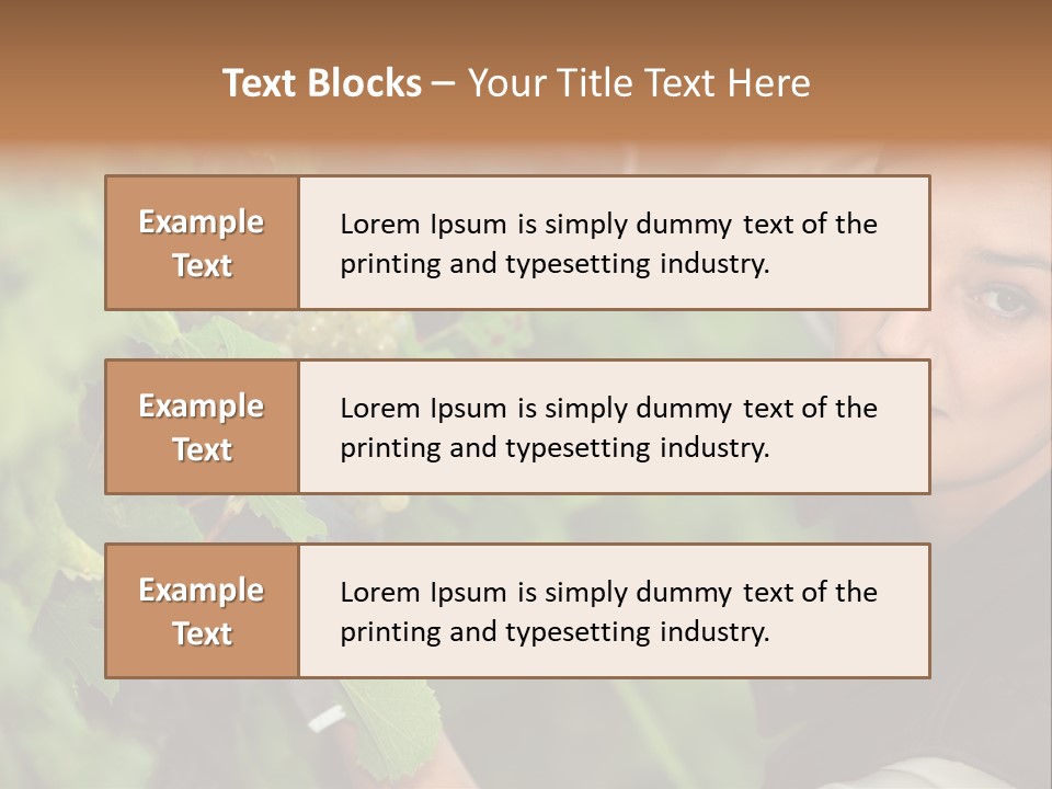 Cluster Crop Woman PowerPoint Template