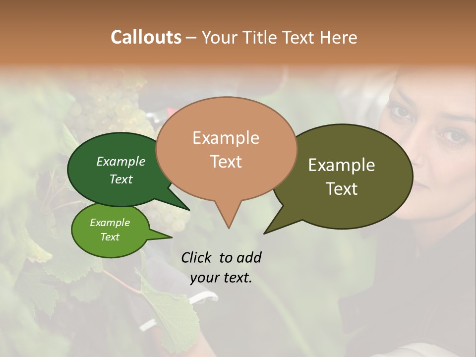 Cluster Crop Woman PowerPoint Template