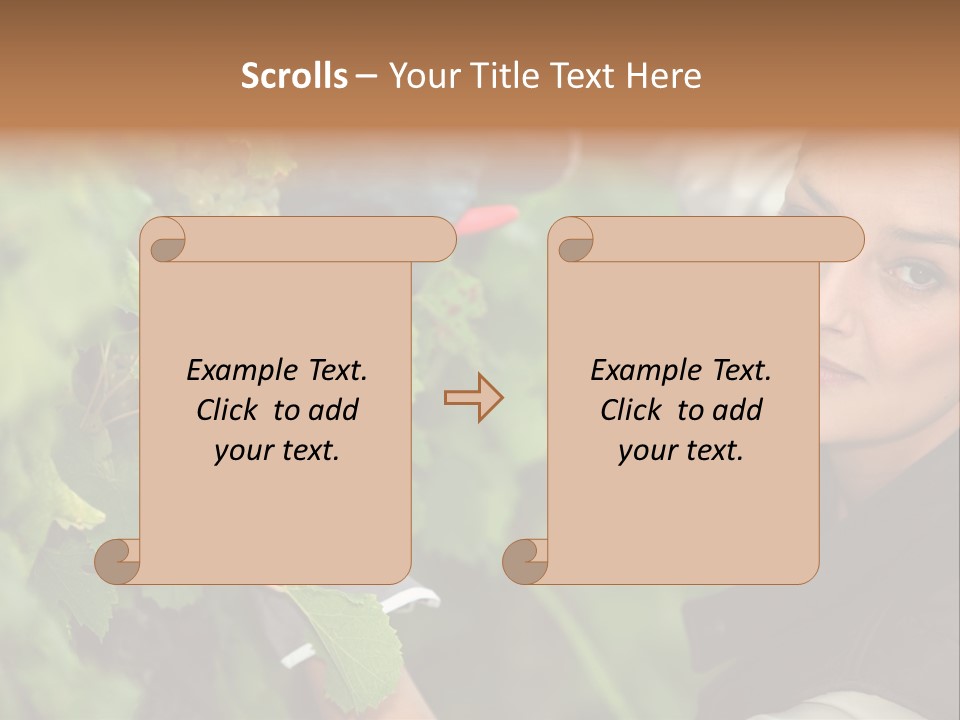 Cluster Crop Woman PowerPoint Template