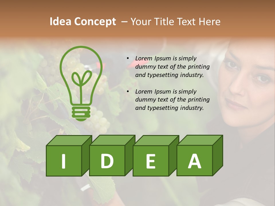 Cluster Crop Woman PowerPoint Template