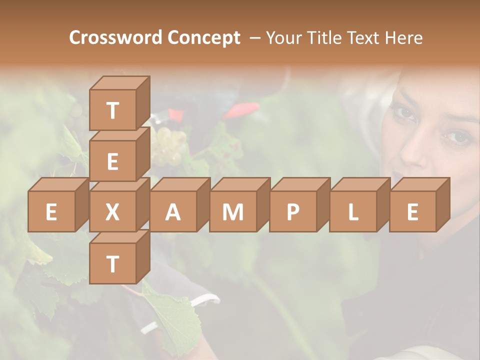 Cluster Crop Woman PowerPoint Template