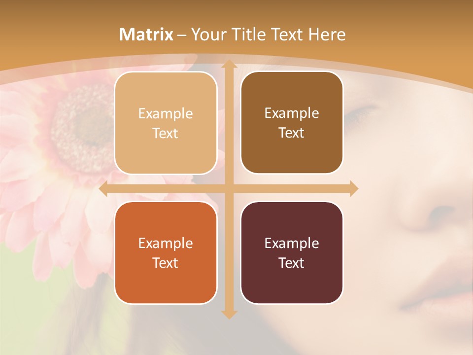 Clean Attractive Brunette PowerPoint Template