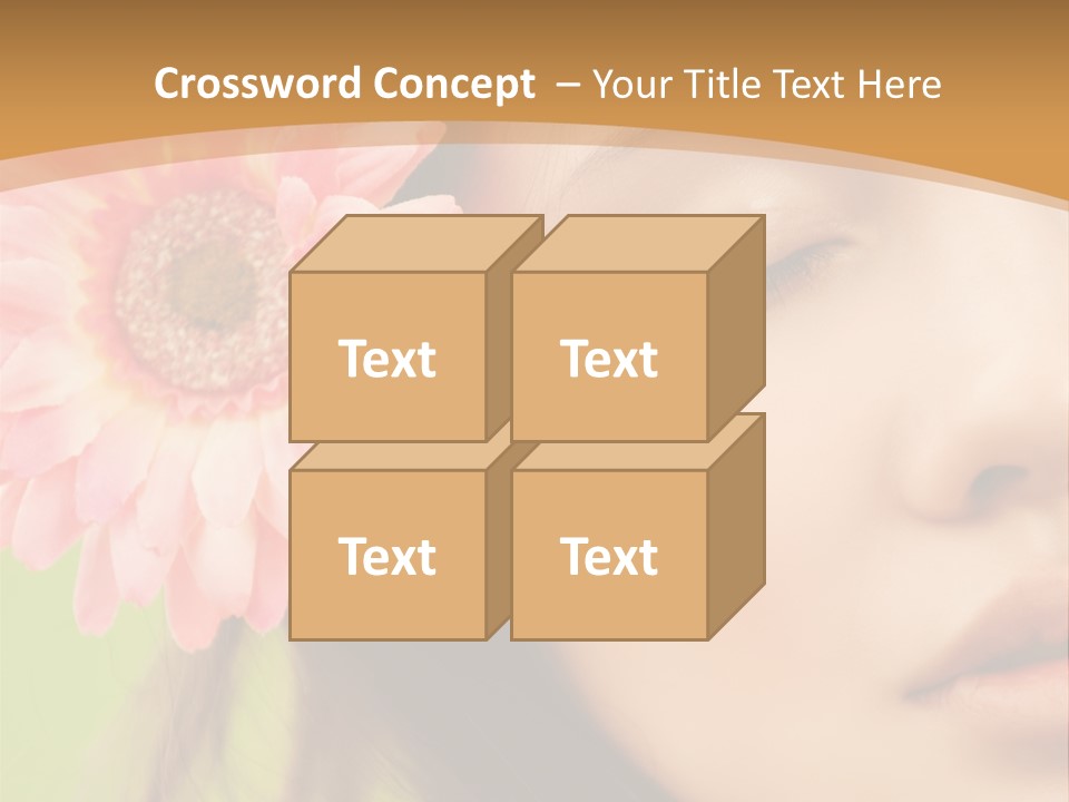 Clean Attractive Brunette PowerPoint Template