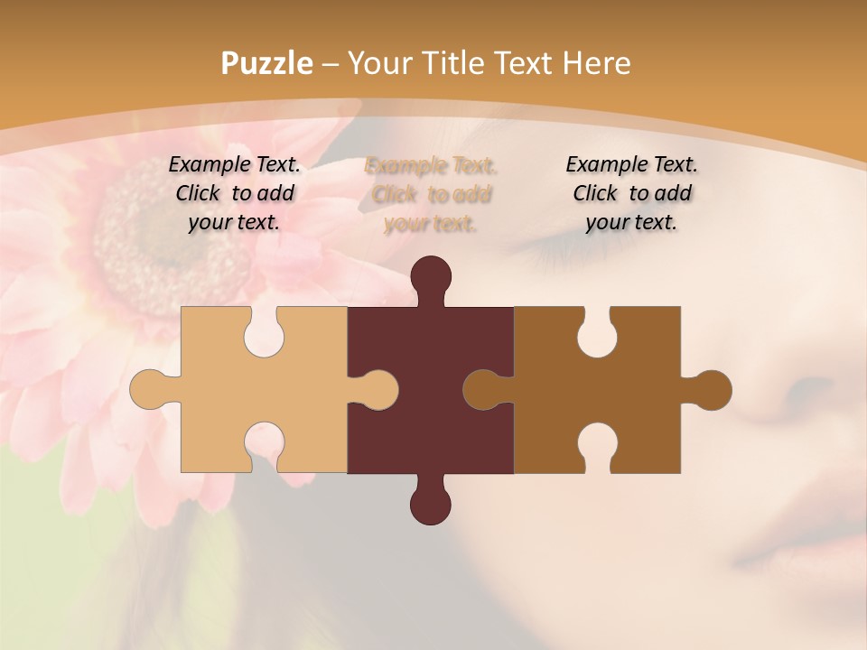 Clean Attractive Brunette PowerPoint Template