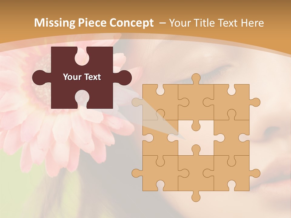 Clean Attractive Brunette PowerPoint Template