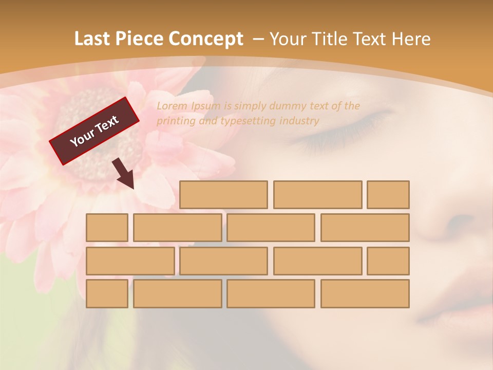 Clean Attractive Brunette PowerPoint Template