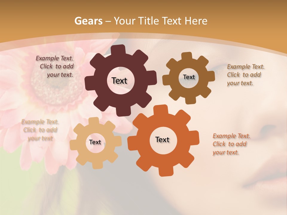 Clean Attractive Brunette PowerPoint Template