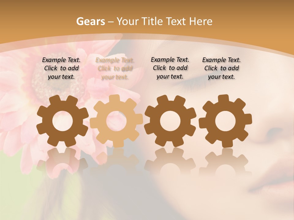 Clean Attractive Brunette PowerPoint Template