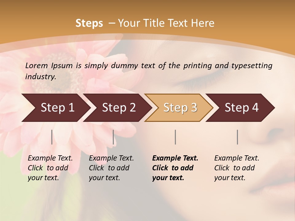 Clean Attractive Brunette PowerPoint Template