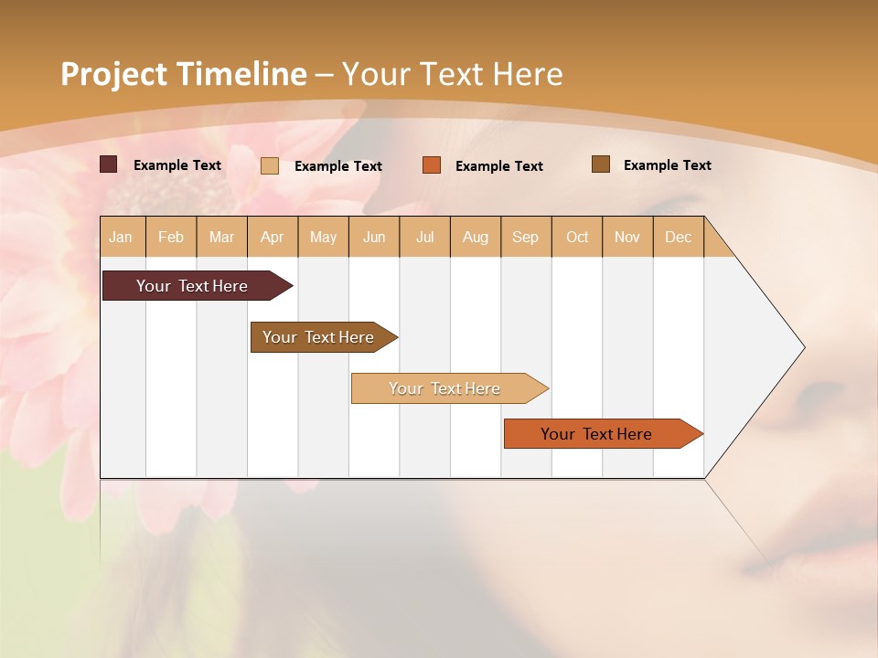 Clean Attractive Brunette PowerPoint Template
