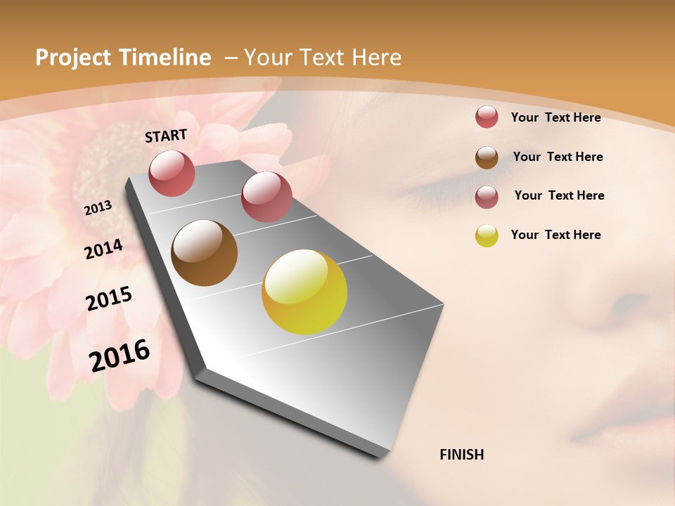 Clean Attractive Brunette PowerPoint Template