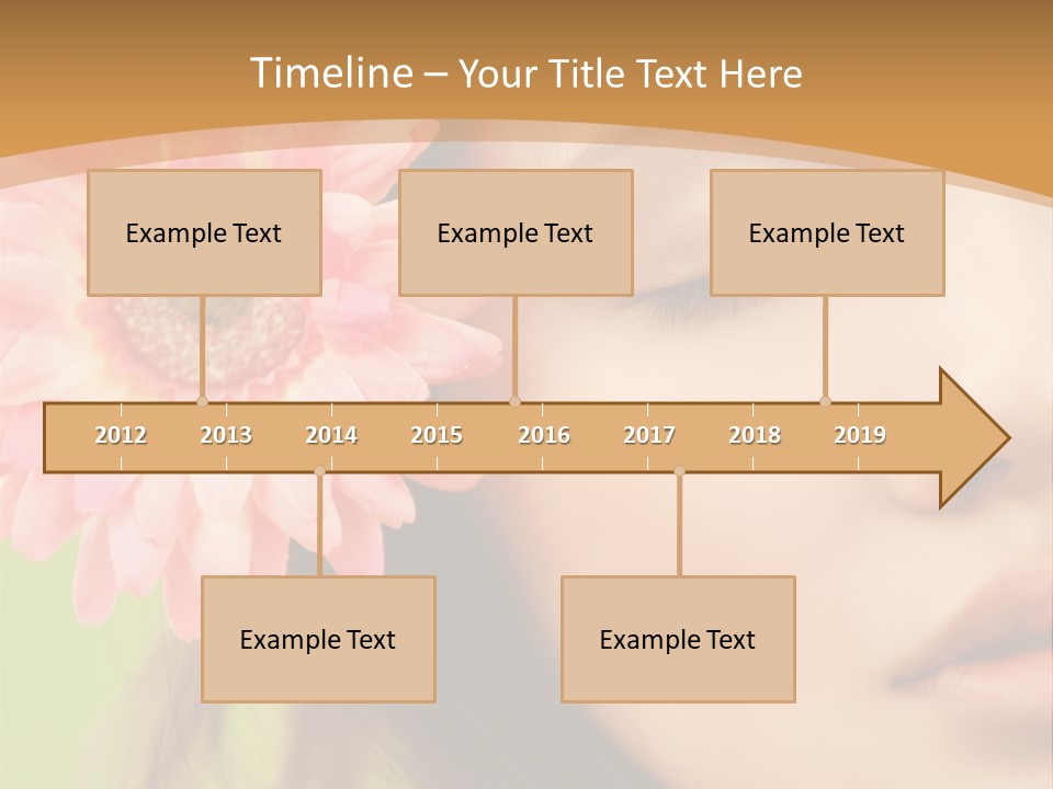 Clean Attractive Brunette PowerPoint Template