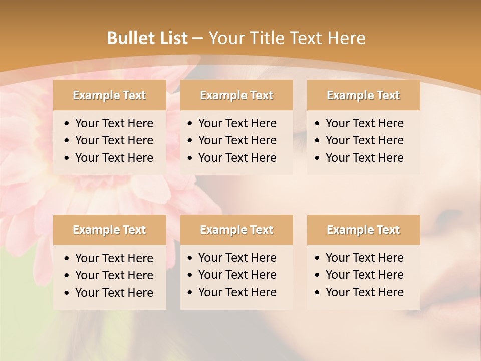 Clean Attractive Brunette PowerPoint Template