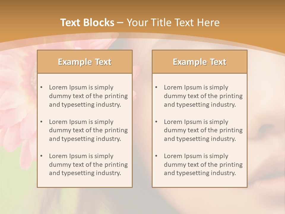 Clean Attractive Brunette PowerPoint Template