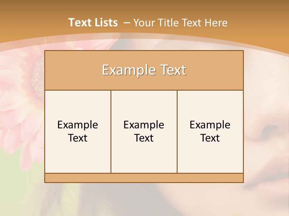 Clean Attractive Brunette PowerPoint Template