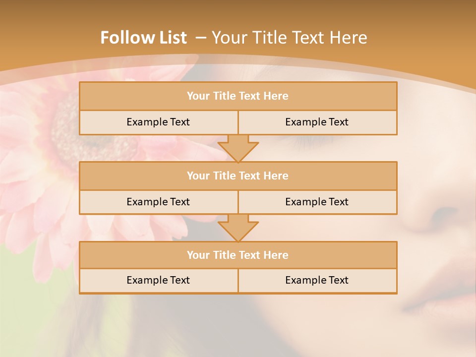 Clean Attractive Brunette PowerPoint Template