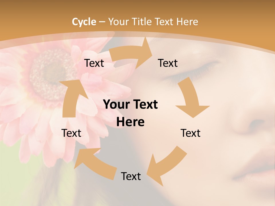 Clean Attractive Brunette PowerPoint Template