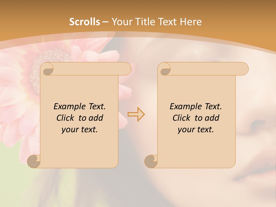 Clean Attractive Brunette PowerPoint Template