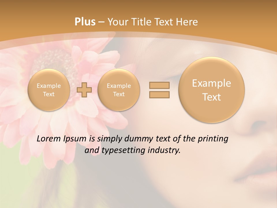 Clean Attractive Brunette PowerPoint Template