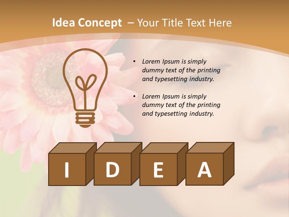 Clean Attractive Brunette PowerPoint Template