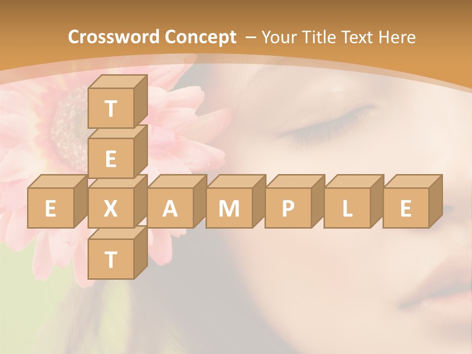 Clean Attractive Brunette PowerPoint Template