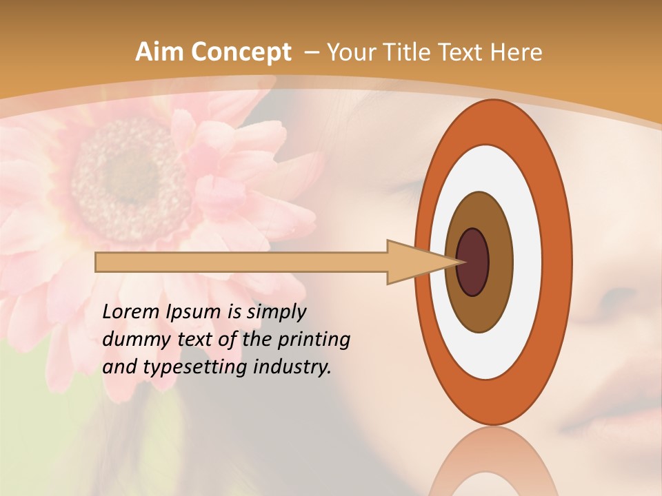 Clean Attractive Brunette PowerPoint Template