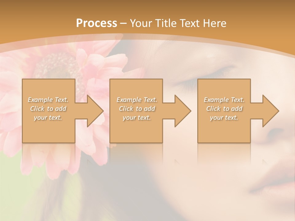 Clean Attractive Brunette PowerPoint Template