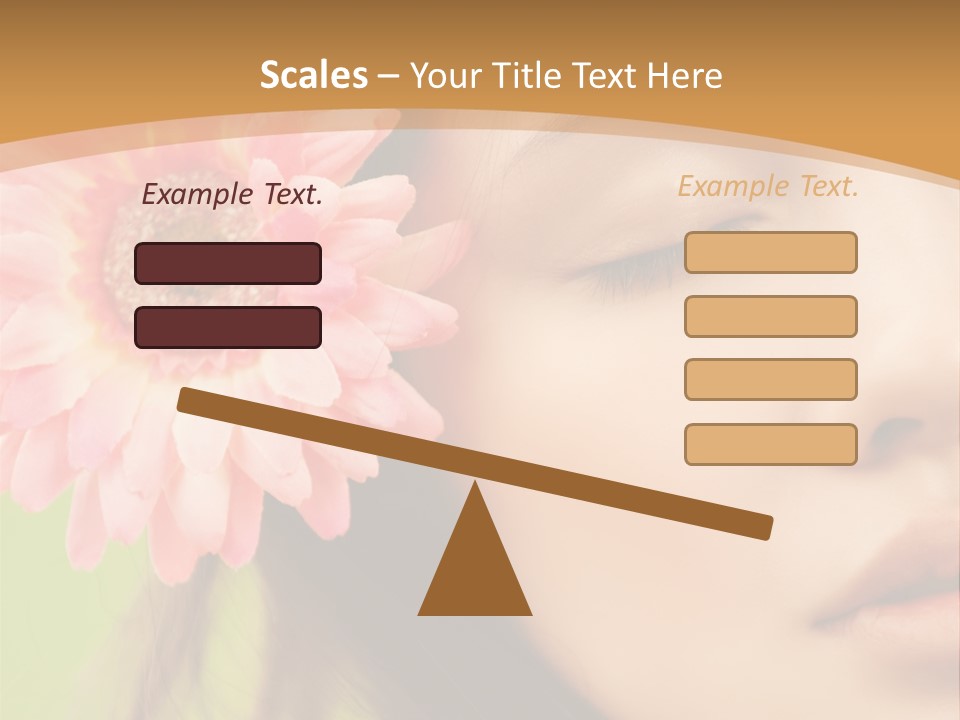 Clean Attractive Brunette PowerPoint Template