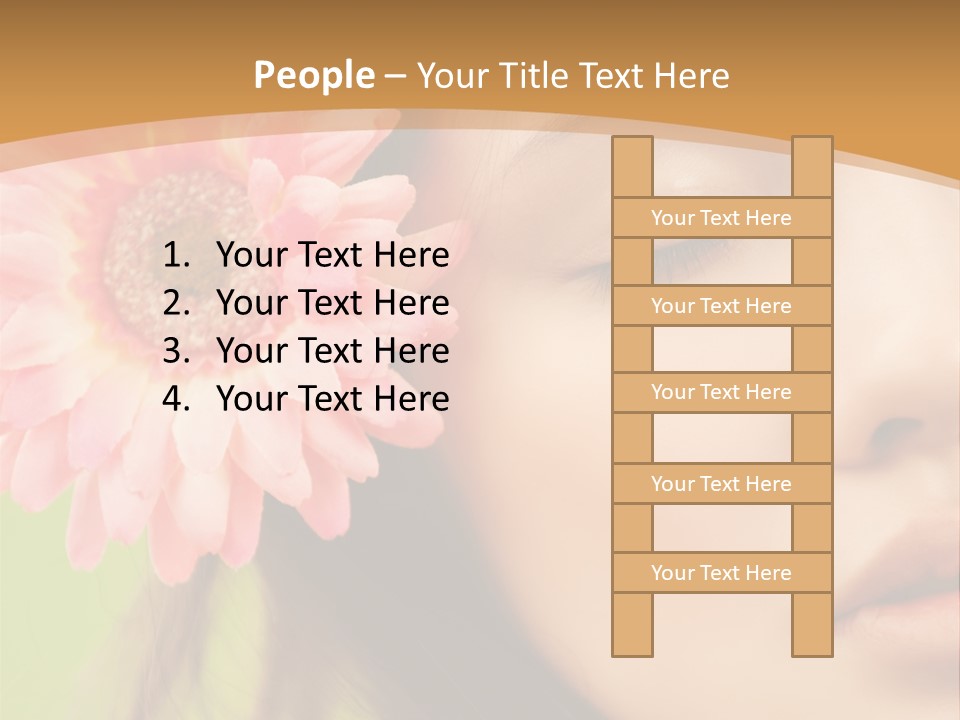 Clean Attractive Brunette PowerPoint Template