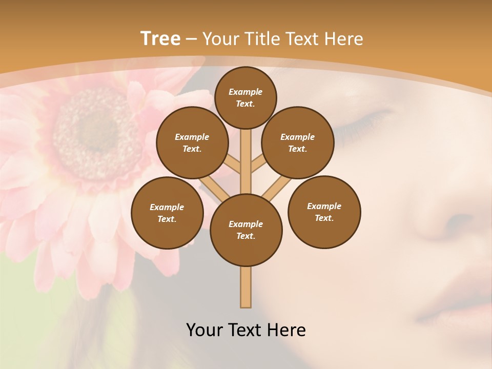 Clean Attractive Brunette PowerPoint Template