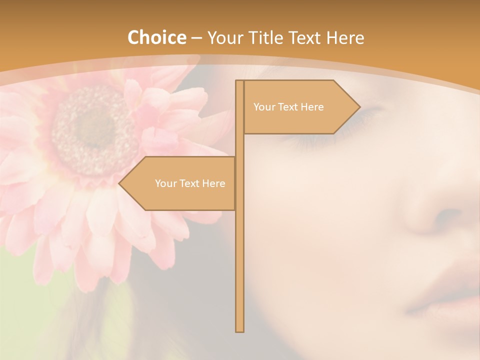 Clean Attractive Brunette PowerPoint Template