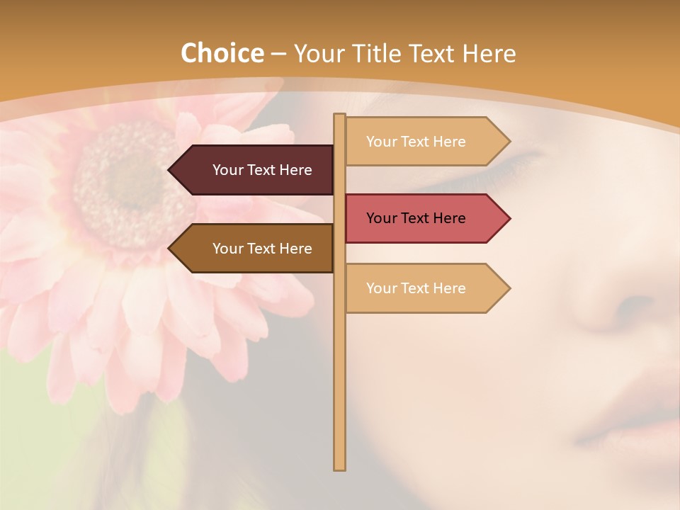 Clean Attractive Brunette PowerPoint Template