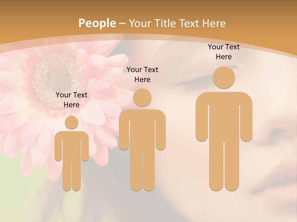 Clean Attractive Brunette PowerPoint Template