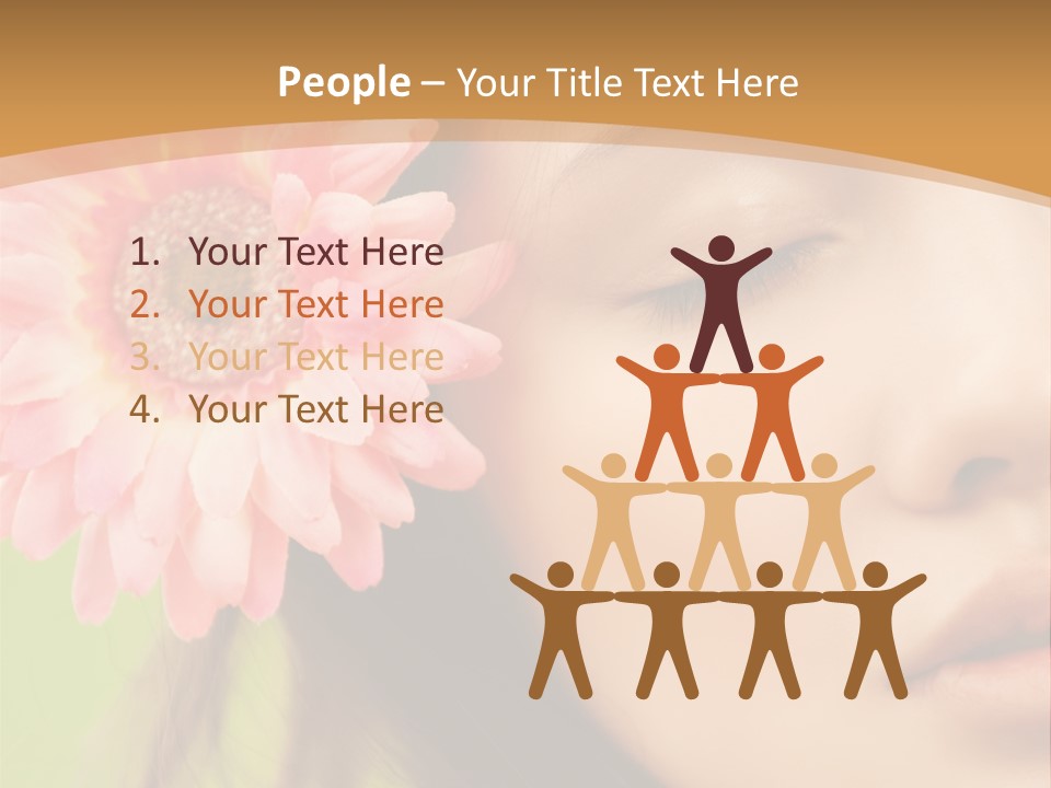 Clean Attractive Brunette PowerPoint Template