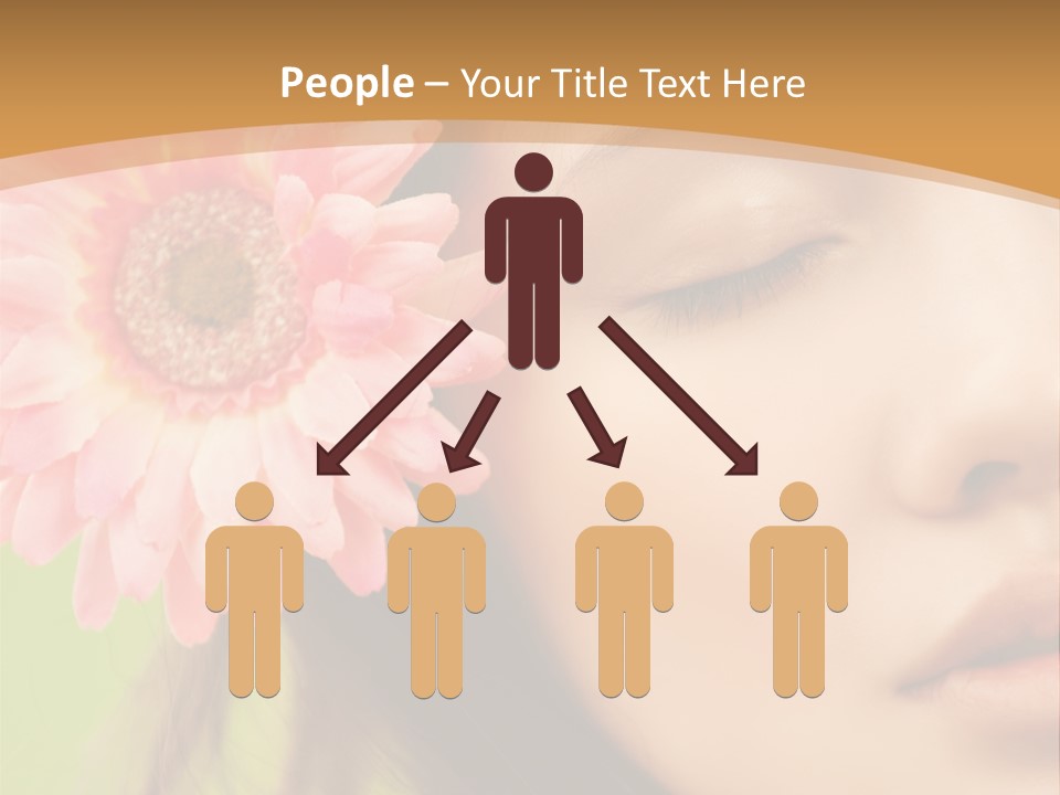 Clean Attractive Brunette PowerPoint Template