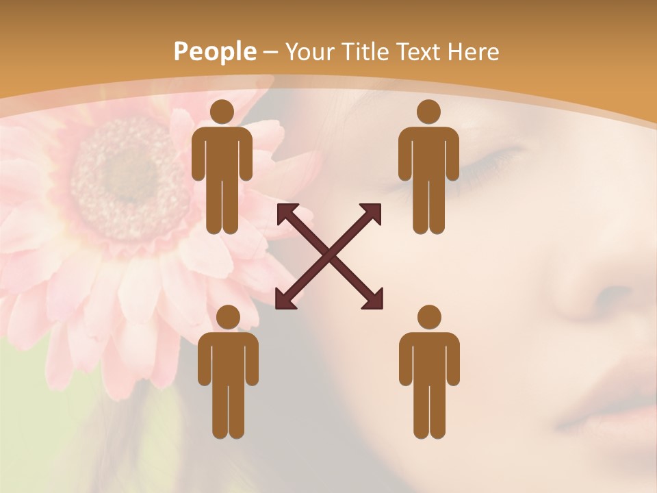 Clean Attractive Brunette PowerPoint Template