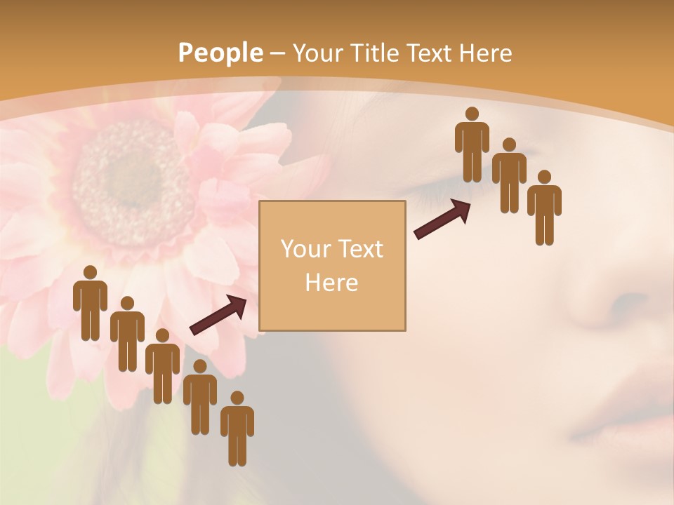 Clean Attractive Brunette PowerPoint Template