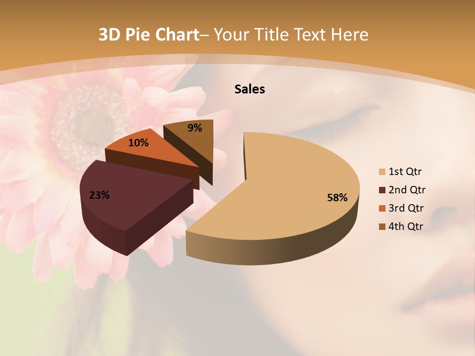 Clean Attractive Brunette PowerPoint Template