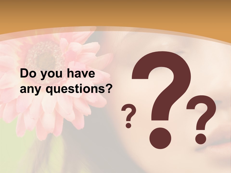 Clean Attractive Brunette PowerPoint Template