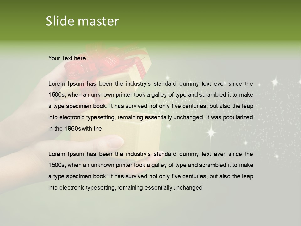 Gift Navidad Glitter PowerPoint Template