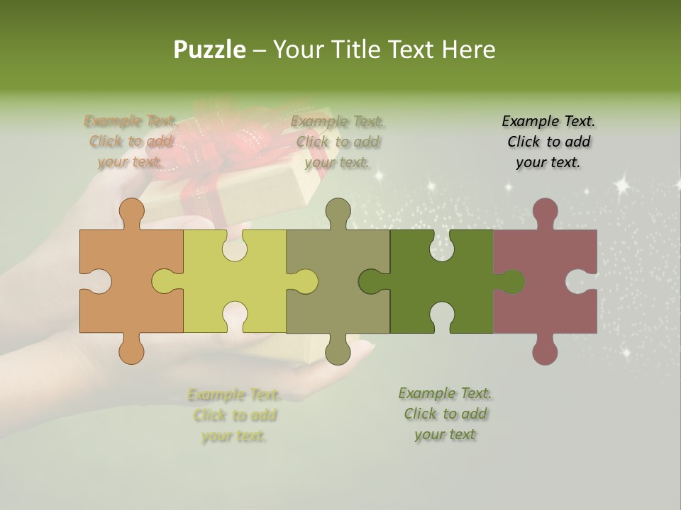 Gift Navidad Glitter PowerPoint Template