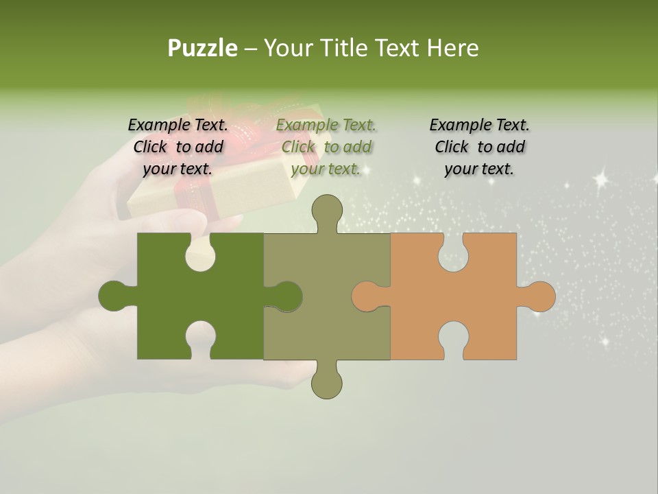 Gift Navidad Glitter PowerPoint Template