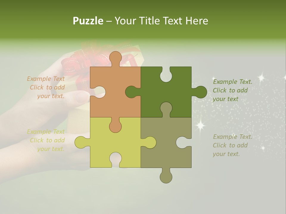 Gift Navidad Glitter PowerPoint Template