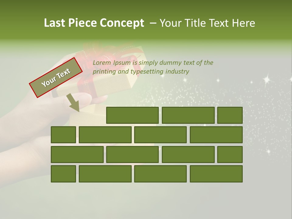 Gift Navidad Glitter PowerPoint Template