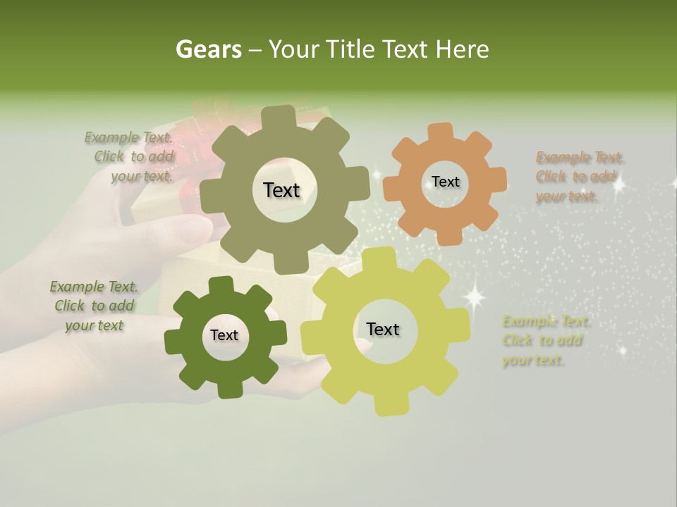 Gift Navidad Glitter PowerPoint Template